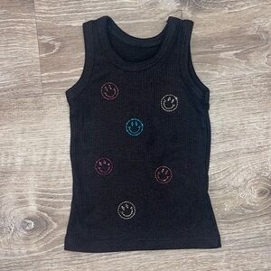 Black Smiley Face Tank Top from Denny’s 12-18 Months